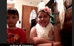 hpkcmo's tweet photo. Two siblings looking quite proud of their performance in the virtual concert! Check out what Victoria's smile is all about: https://t.co/tjjPGN34Uj https://t.co/kUlcG3qEm2