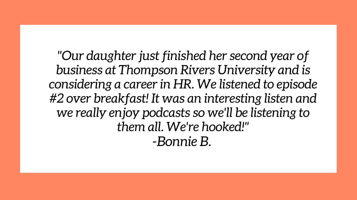 LoriandLisaHR's tweet photo. This is what our listener Bonnie B. had to say about the Talking HR with Lori and Lisa podcast:
#loriandlisahr #TalkingHRwithLoriandLisa #hrpodcast #humanresources #HR #HRCommunity #dynamicworkplaces https://t.co/9Dkh1RQ3Uc