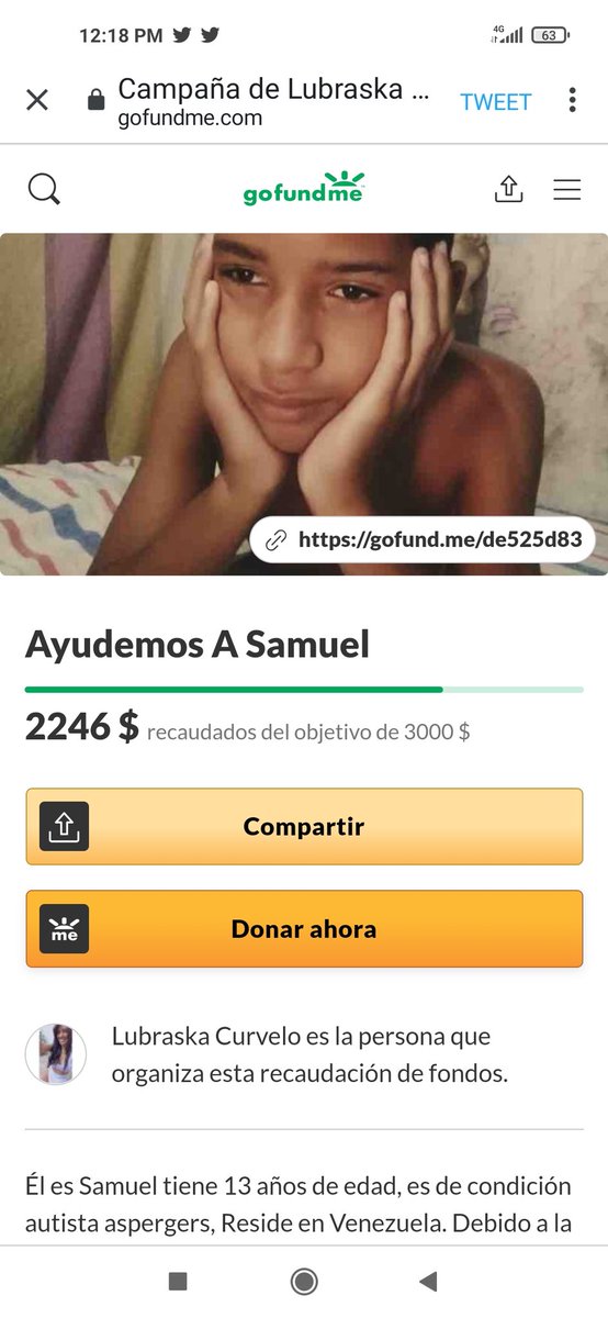 ALERTA!! por favor difundir al máximo. No hacer más donaciones a esta campaña ya que la persona que la montó no ha entregado el dinero a la mamá de Samuel y estamos procediendo legalmente a denunciarla.