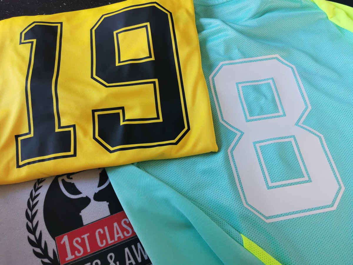 BullwoodAfc's tweet photo. New strips for the season all printed and ready to go ahead of Sunday.

Thanks to @1stclassawards for a brilliant job on the printing and embroidery. https://t.co/ryxGlsE9oZ