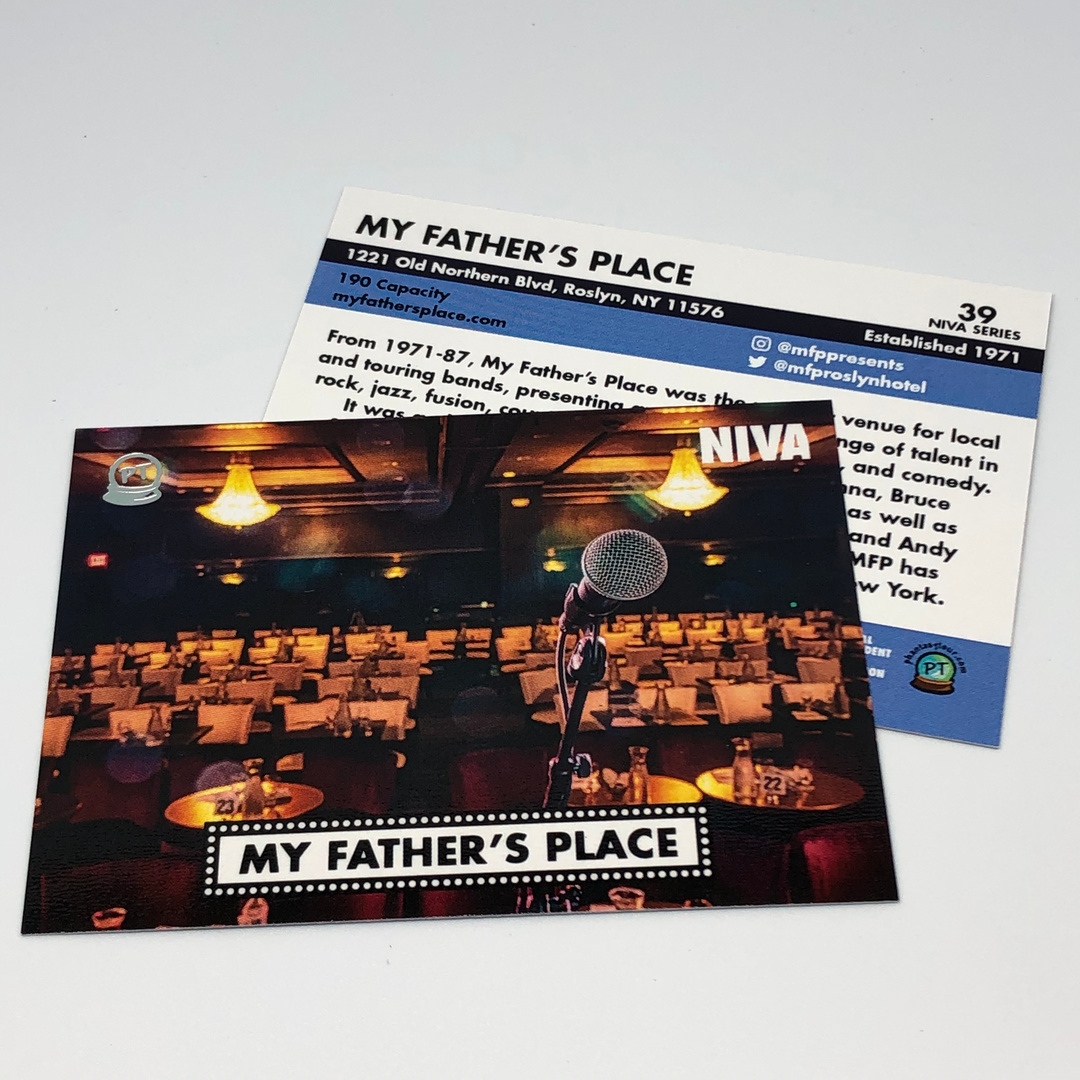 NIVA Venue Series Card #39
<a href="/mfproslynhotel/">My Father's Place at The Roslyn Hotel</a>
📷: Mark L. Schoen
COLLECT THEM ALL: 
ptour.me/buy-pttc-niva-…
Proceeds support <a href="/NIVAssoc/">NIVA - National Independent Venue Association</a>

#NIVA #SaveOurStages #phantasycards #pttc #venueseries #tradingcards #cardcollector #venuecards #jamcards #rockcards #phantasytour <a href="/phantasytour/">Phantasy Tour</a>
