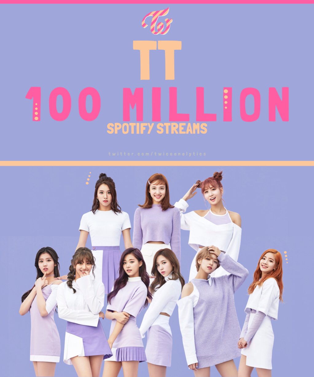 Twice Analytics Tt By Jypetwice Has Surpassed 100 Million Streams On Spotify This Is Their 9th Song To Achieve This Feat Congratulations Twice Taste Of Love Taste