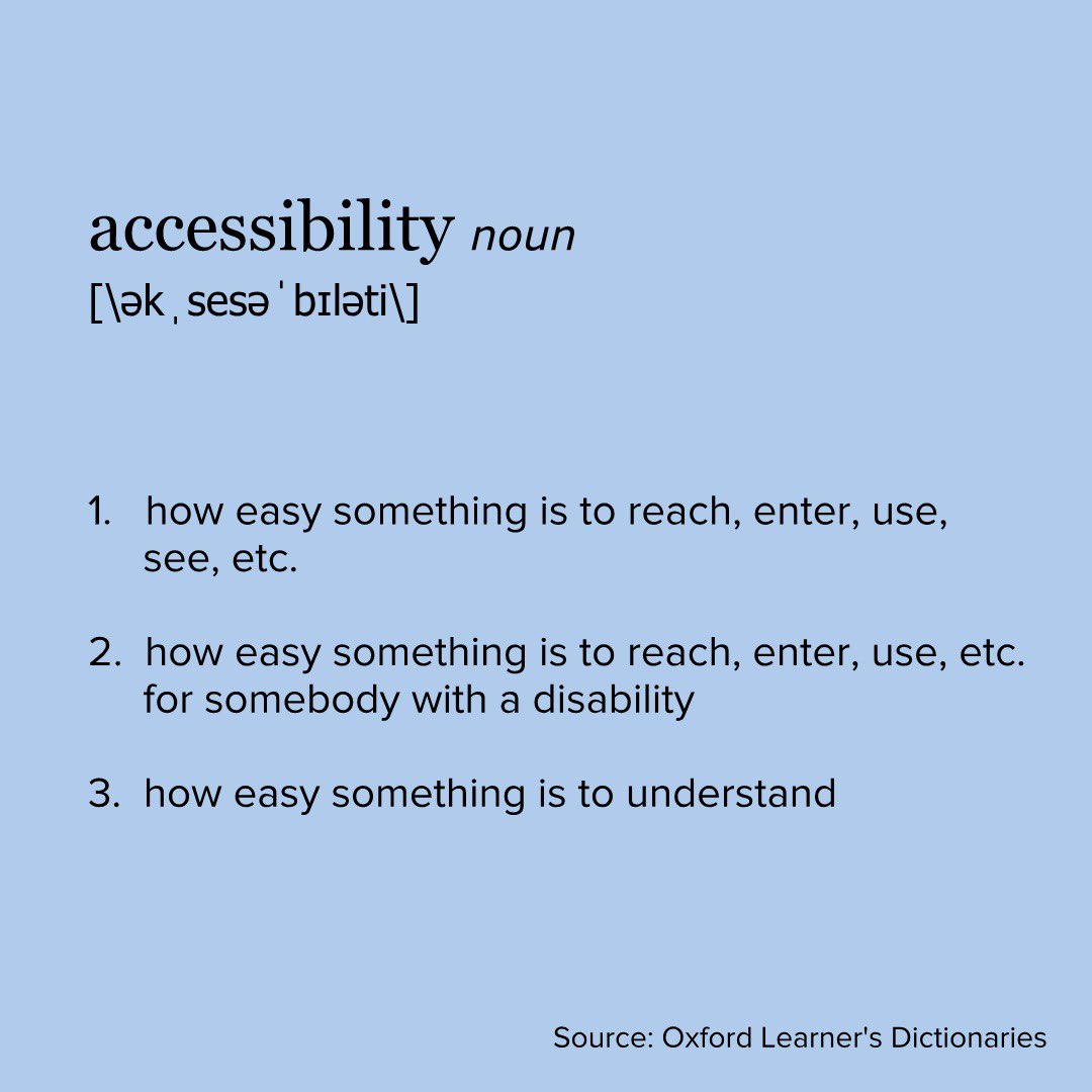 Tilting the Lens on Twitter "Current definitions of accessibility don’t capture the full