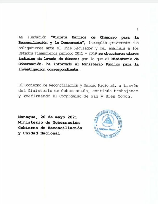 La Fundación  de los Chamorros dirigida por la <a href="/chamorrocris/">Cristiana Chamorro</a> mueve millones y no hace ningún trabajo, o que me diga alguien ¿cuándo los ha visto en sus barrios o comarcas haciendo algún trabajo social para el pueblo?
#DeMayoNoPasaron