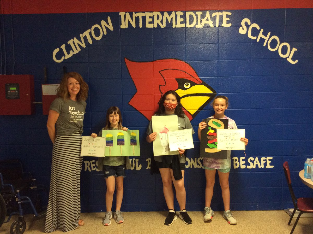Congratulations to the May Artist of the Month!  Way to go Cardinals!
3rd-Audrey Harrison
4th-Audrey McCoy
5th-Jaida McGuire
#CISReadySetReturn