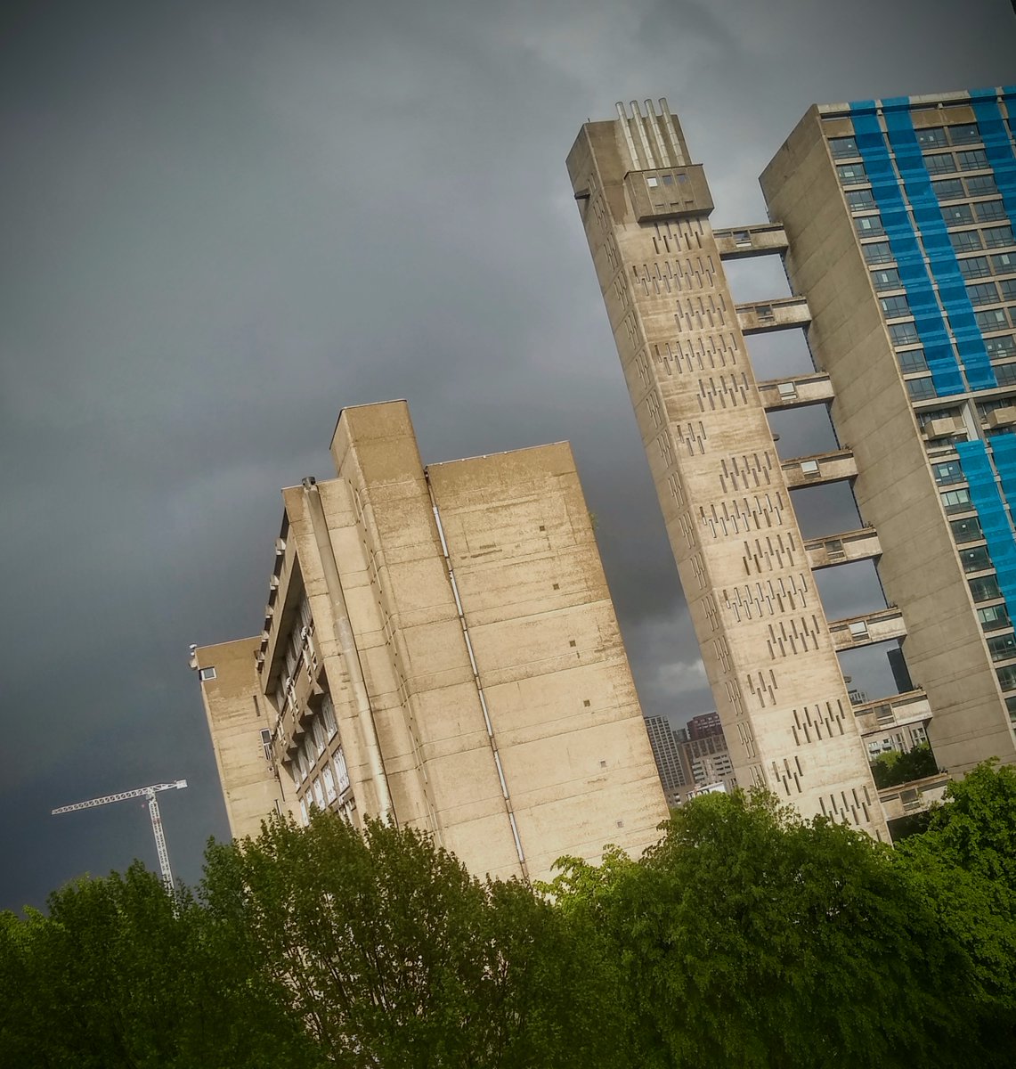 Carradale House looking quite dramatic under a stormy sky