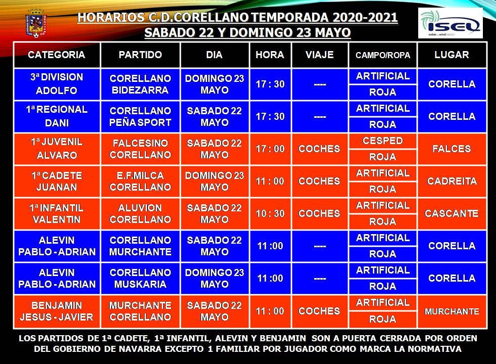 CD_Corellano's tweet photo. 🙋♂️⏰ Horarios de la semana 📆 @CD_Corellano 🔴🔵🔴 #CDCorellano 👏 #Cantera ❤️#VolvemosAIlusionarte ℹ️ #HazteSocio 💪💪 https://t.co/rV4OYLDOE5