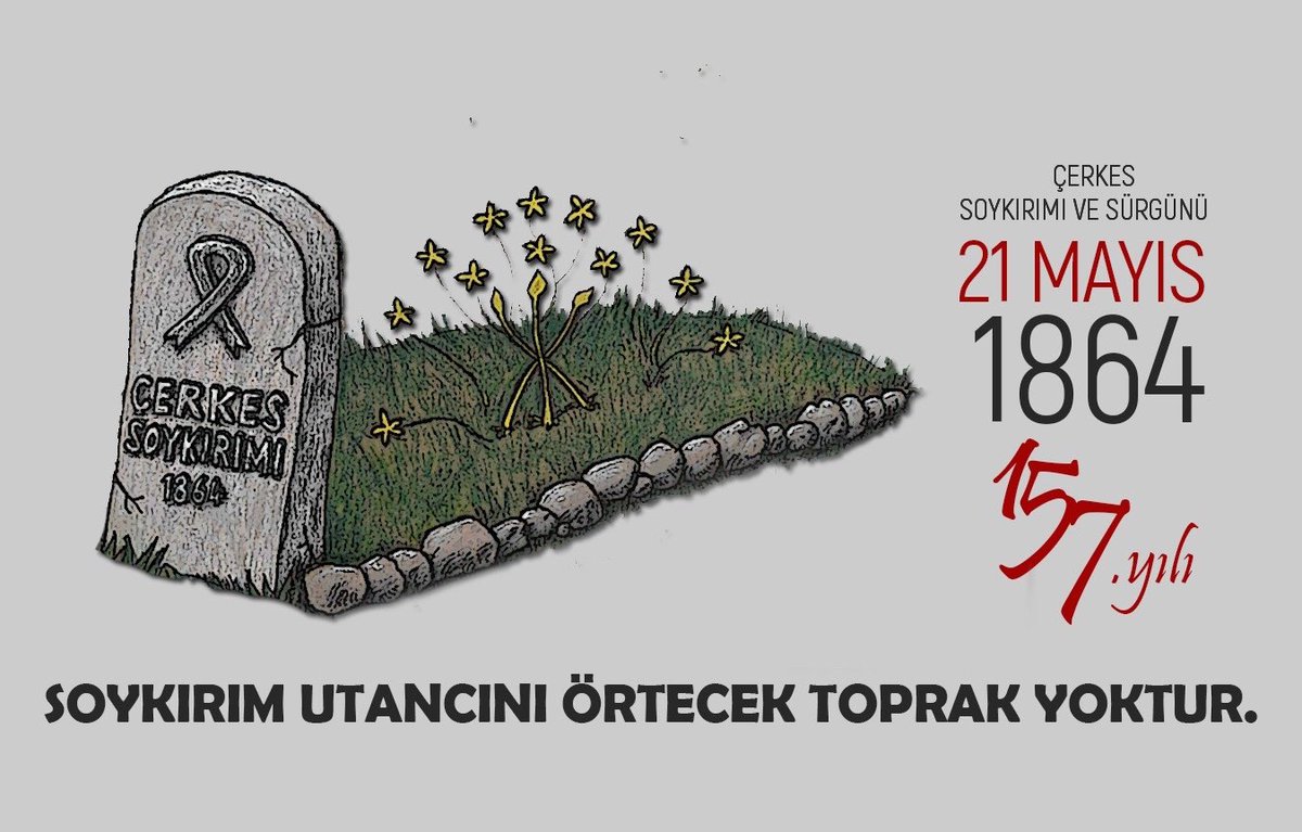 elcibeyvakfi's tweet photo. ‘Soykırım Utancını Örtecek Toprak Yoktur’

Sürgün yollarında ve soykırım sürecinde hayatını kaybeden Çerkes kardeşlerimizin acısı hala yüreğimizde.Şehitlerimizi rahmet ve minnetle yad ediyor,Katil Rusya’yı bir kez daha lanetliyoruz.

#21Mayıs1864 
#CerkesSoykırımı
#ÇerkesSürgünü https://t.co/08IjXs4zXC