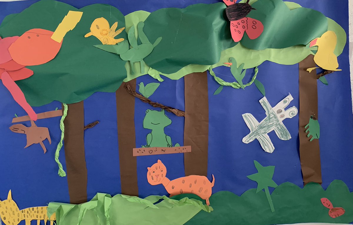 Students worked independently to create an animal for our own tropical rainforest. We have been learning about animal adaptions and habitats!