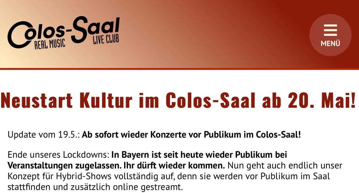 Überraschung!
Wir öffnen! Ab heute.
bit.ly/3wzG0rV