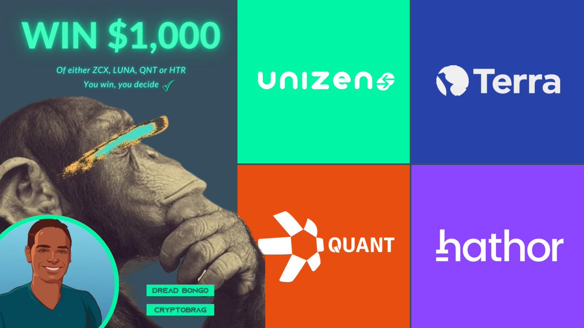 DreadBong0's tweet image. 𝗪𝗜𝗡 $𝟭,𝟬𝟬𝟬 of either..

🔥 $ZCX
🔥 $QNT
🔥 $LUNA
🔥 $HTR

Rules..

✅ 1. Follow @dreadbong0 AND @cryptobrag
✅ 2. Retweet, Like &amp;amp; Tag a Friend

One winner will be selected at random on May 25, 2021

Good luck everyone 👍

$BTC $ETH $BNB $UNI