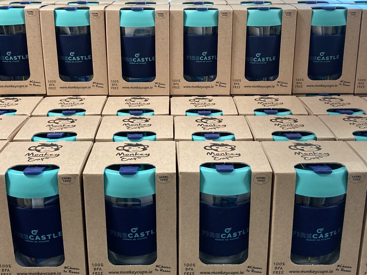 MonkeyCups1's tweet photo. On their way to #Firecastle #Kildarearriving in store tomorrow! If your in #Kildare be sure and call and say hi to Jill and the teamMonkeyCups helping the environment one #reusable at a time. Thank you for supporting #reuse guys ♻️
#supportlocal #custom #branding #coffee #Irish https://t.co/MD74h2BvpE