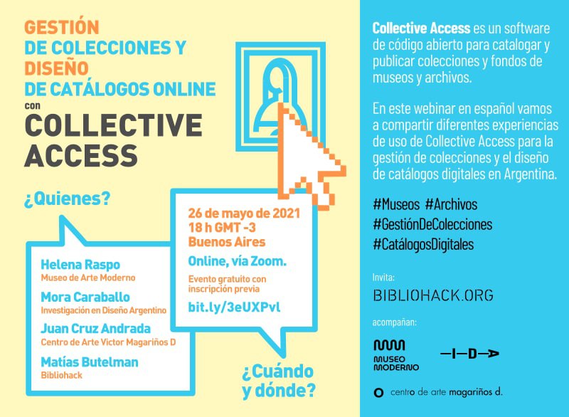 fundacionIDA's tweet photo. ¡Atención a este Webinar gratuito! ➡ "Gestión de colecciones y diseño de catálogos digitales con Collective Access"
Inscripciones en https://t.co/Vq5M3bFlJf
#museos #archivos #gestióndecolecciones #catálogosdigitales @modernoba @BiblioHack https://t.co/gxHU4MsOBs