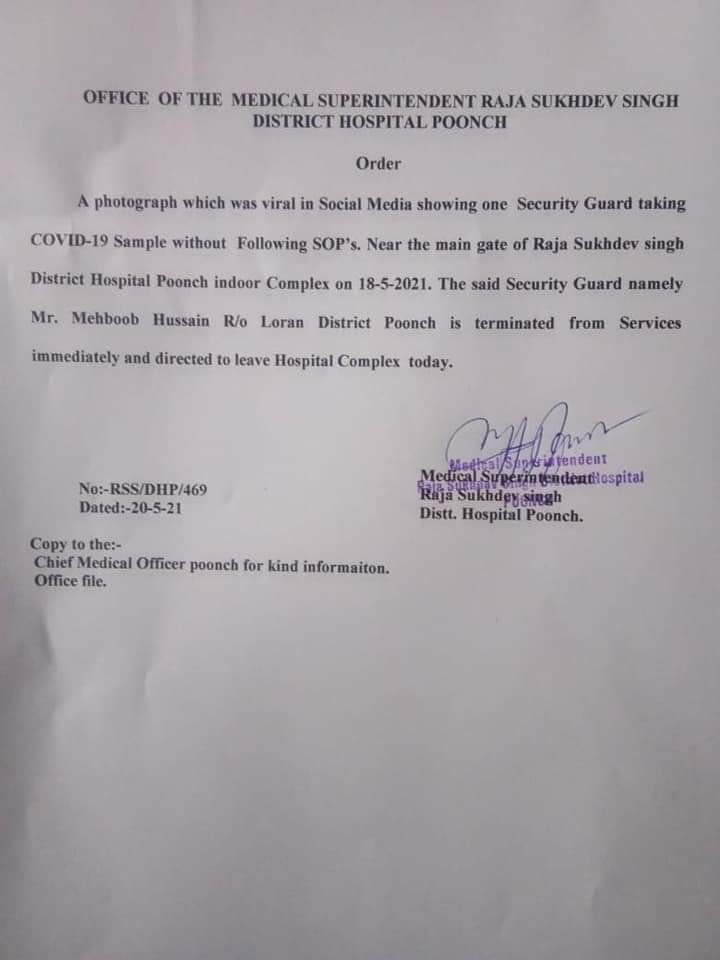 KhaleeqAwan8's tweet photo. Its ok Security Guard is terminated from Service,But the question is who told him to do the Job?
@Maliksohail_jk
@Shahnawaz_JK
@ChImranZaffar1
@DilshadQadri77
@Ahjazmir_jk
@Sheikhzameer7
@Qazi_Saima19 https://t.co/qGUulMhD6w