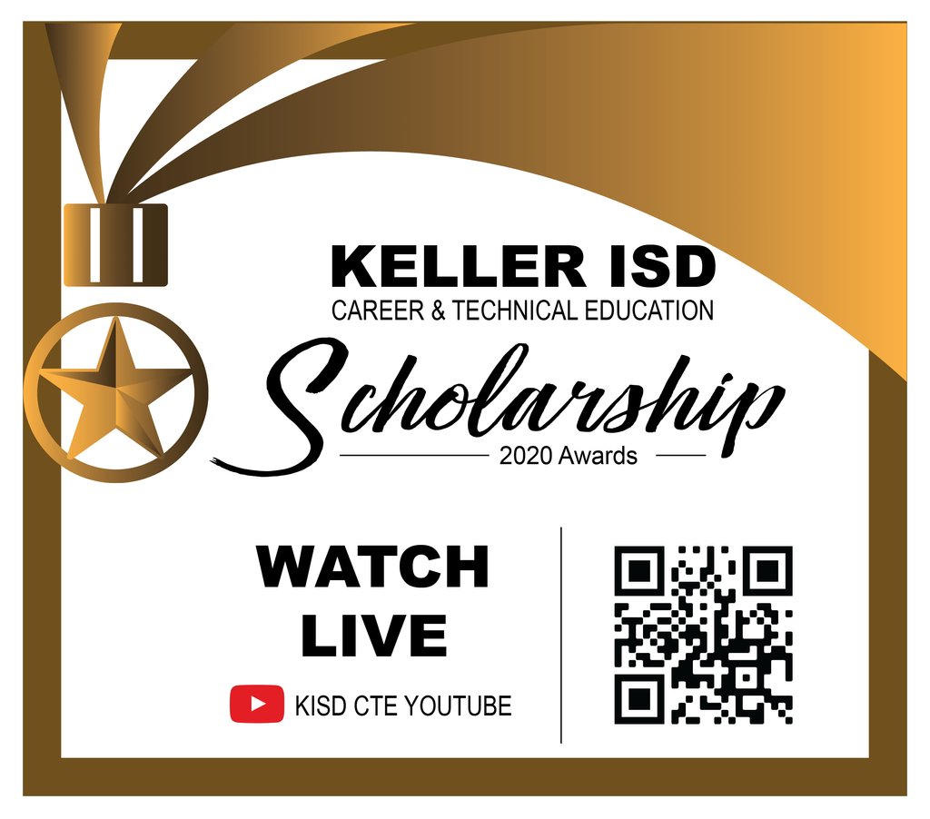 KCAL_KISD's tweet photo. Join us on the Keller ISD CTE YouTube page at 7:00pm TONIGHT as we celebrate the 2020-2021 CTE Scholarship Recipients.

https://t.co/irDnKXcRX8

@KellerISD @KellerCentralHS @FossilRidgeKISD @KHSIndianNation @TCHSTalon @KCAL_KISD @atmosenergy @CYES_ @CBARufeSnow #CTEinKISD https://t.co/OBAbSPboT8
