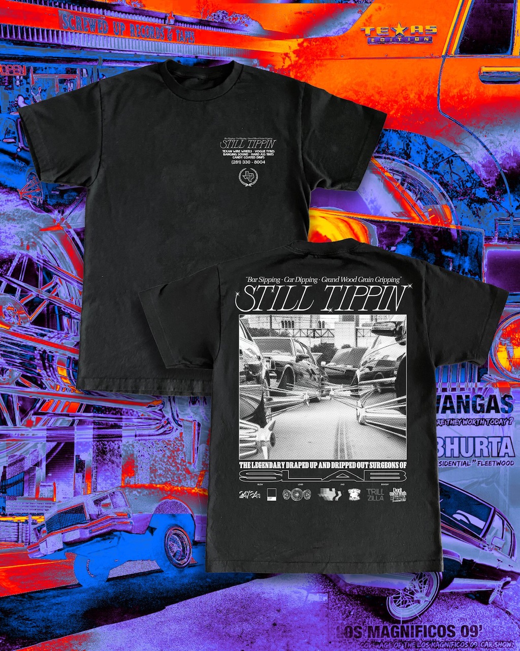 SGLD® on X: the third installment for the still tippin t-shirt series.  this one's a love letter to the chopped & screwed tapes, candy paints  and ridin clean. cop it at @FSGprints
