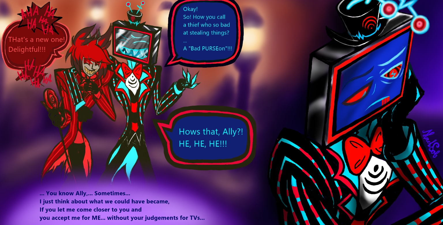 HackSol on X: Finally! I just finished with my very first Vox X Alastor  digital drawing :D!!! To be honest I was extremely anxious about my art  style and a way how