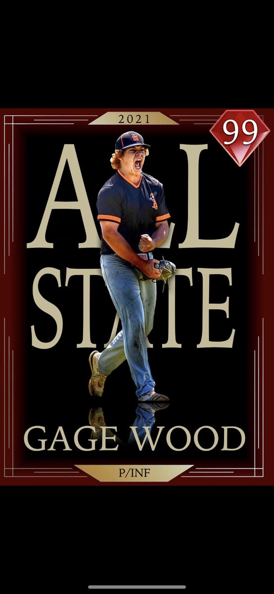 Much deserved All State and All Conference award for @DiamondPioneers They put in a ton of work this season and it didn’t go unnoticed by the 5A East! 

• JR Gage Wood- P/3B (All State/All Conference) 
    66.2IP, 138 SO, 19 BB, .104BAA, .420ERA along with a .350 avg