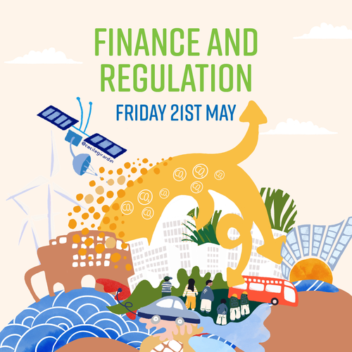 UKClimateUnis's tweet photo. Tomorrow - the FINAL day of #ClimateExp0 - is all about #FinanceandRegulation!
Join us from 09:30 BST for another brilliant day of discussion + debate.
View the full programme + register for free via ➡️ https://t.co/x7FPql24hz
#COP26Universities | Artwork: @cecilegirardin 🎨 https://t.co/BMEIapUcEZ