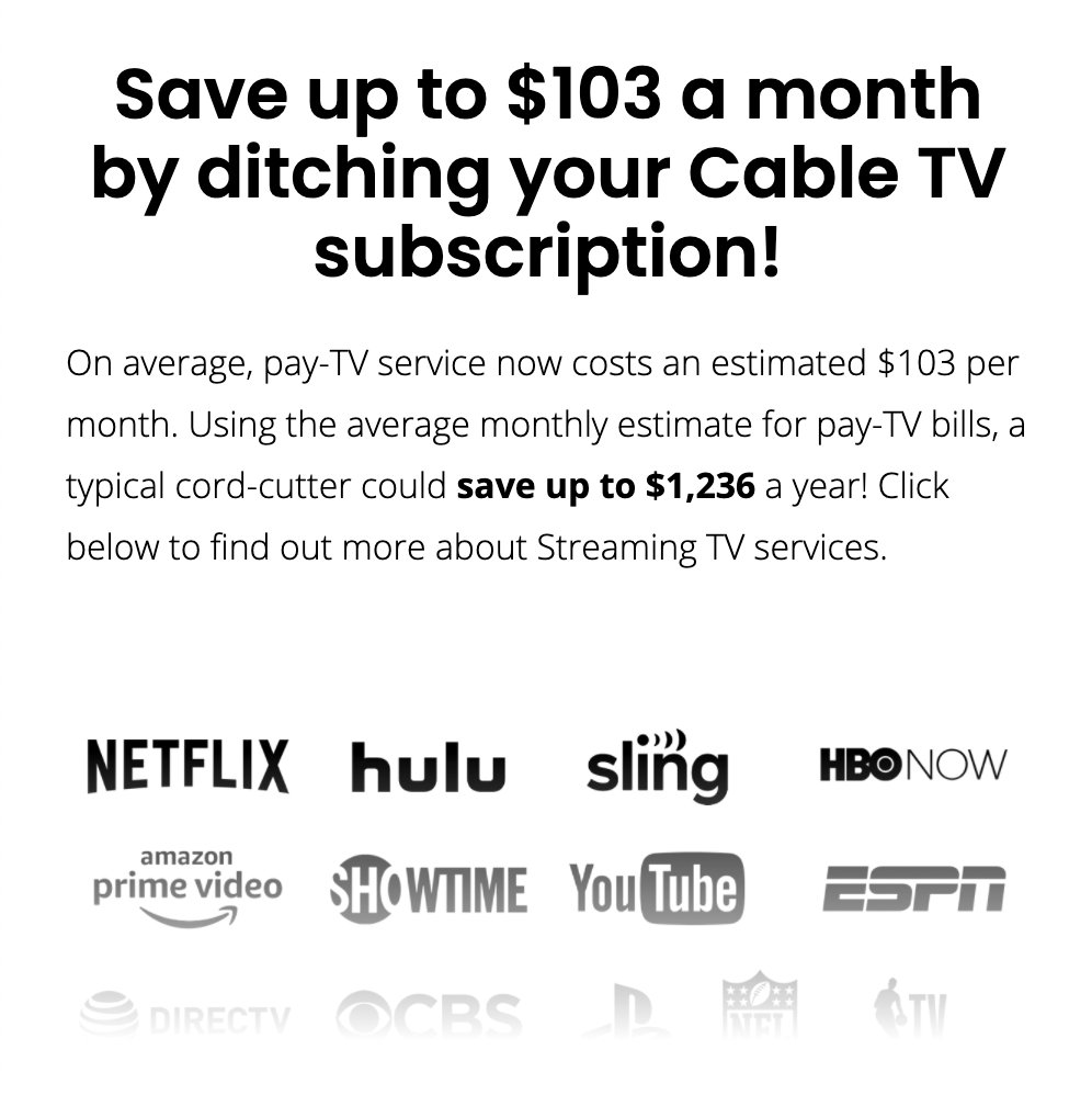 Cut ✂️ The ✂️ Cord ✂️and save your hard earned cash! gigstreem.com/how-to-watch-tv can teach you all about the best ways to stream &amp; save today!