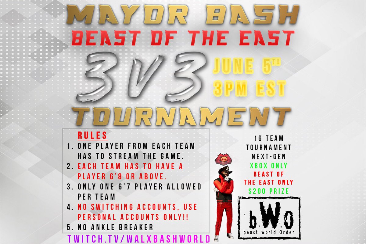 Legend 2k Mayor Of Beast Of The East 3v3 2k Tournament Alert Lets Go Beast Of The East Free Entry 0 Pot Rules Are On The Flyer Dm Me