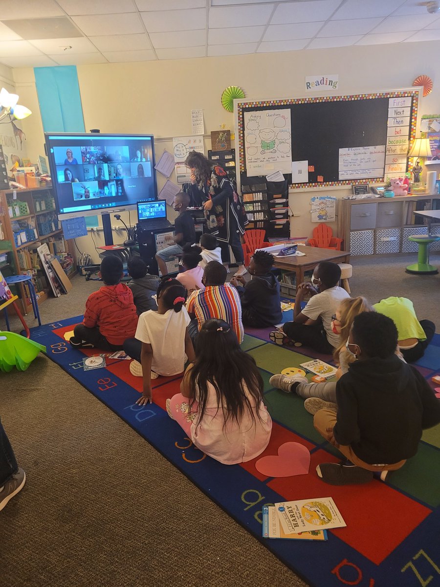Shanda_Lauri's tweet photo. @TutorMate EOY party with @WingateES_NC 1st graders. Our tutors were all the way in New Jersey! Ss ❤ their tutors! Thank you for the experience & gifts! #Learners2Leaders @educatingall @Renee_McKinnon1 @AGHoulihan @UCPSNC https://t.co/OeasA1Rzat