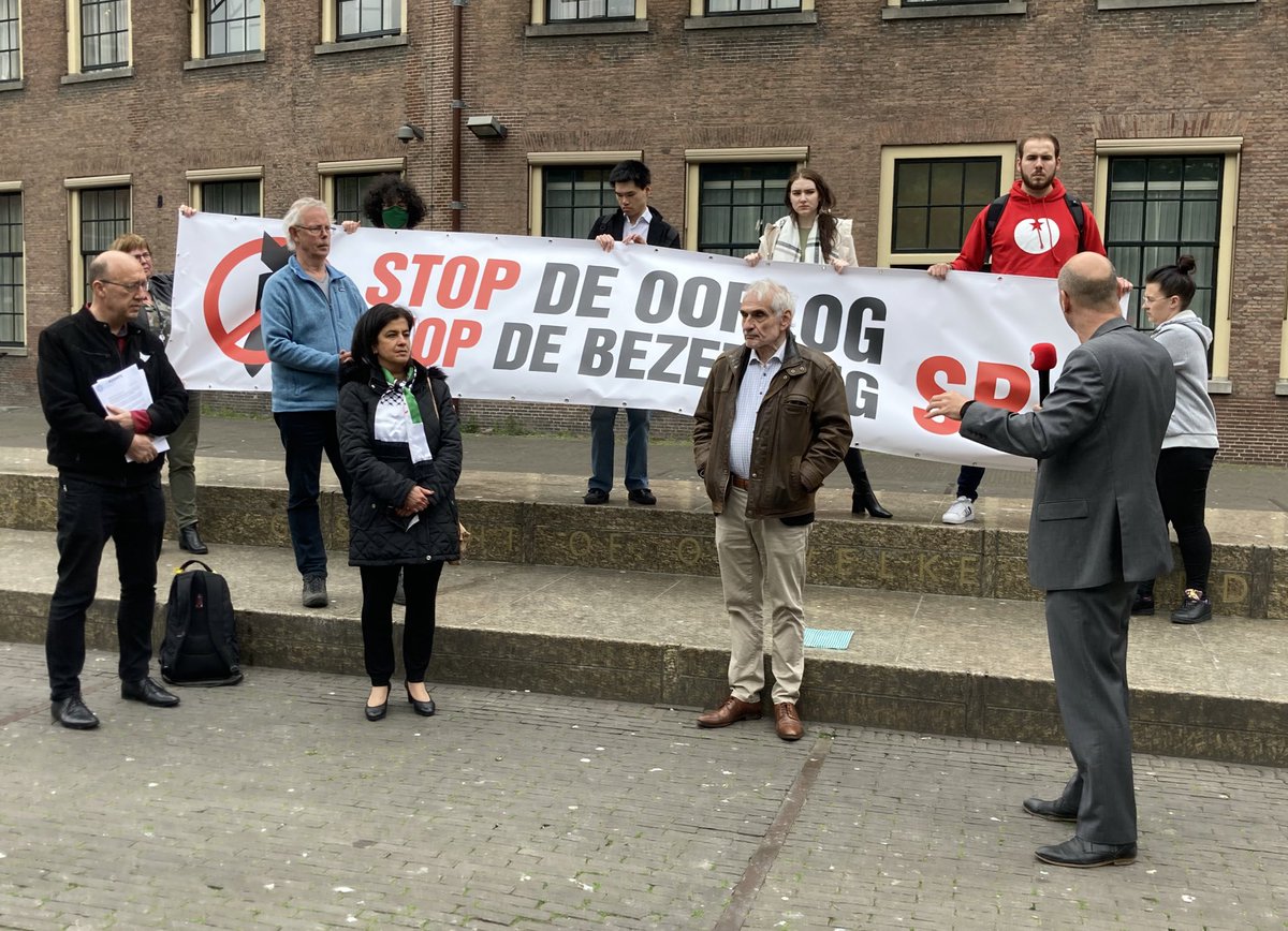 Ambassador Sulaiman, at the invitation of <a href="/SPnl/">SP</a>, spoke about the current situation in Palestine: “From the city of peace and justice, I urge the Dutch government to intervene; to stop the ongoing onslaught of my people.” #SaveSheikhJarrah #GazaUnderAttack