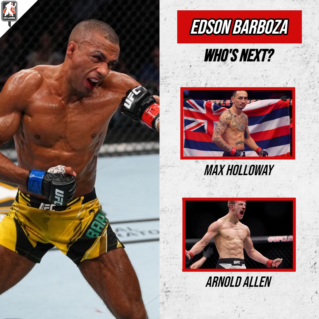 Edson Barboza put on a great and performance bonus worthy showing at #UFC262 where he KOd Shane Burgos

He has his sights set on Max Holloway. Is this the fight to make?

Or should the #UFC book one with Arnold Allen, who asked for the fight in 2020?

#MMA #MMATwitter #UFCVegas27