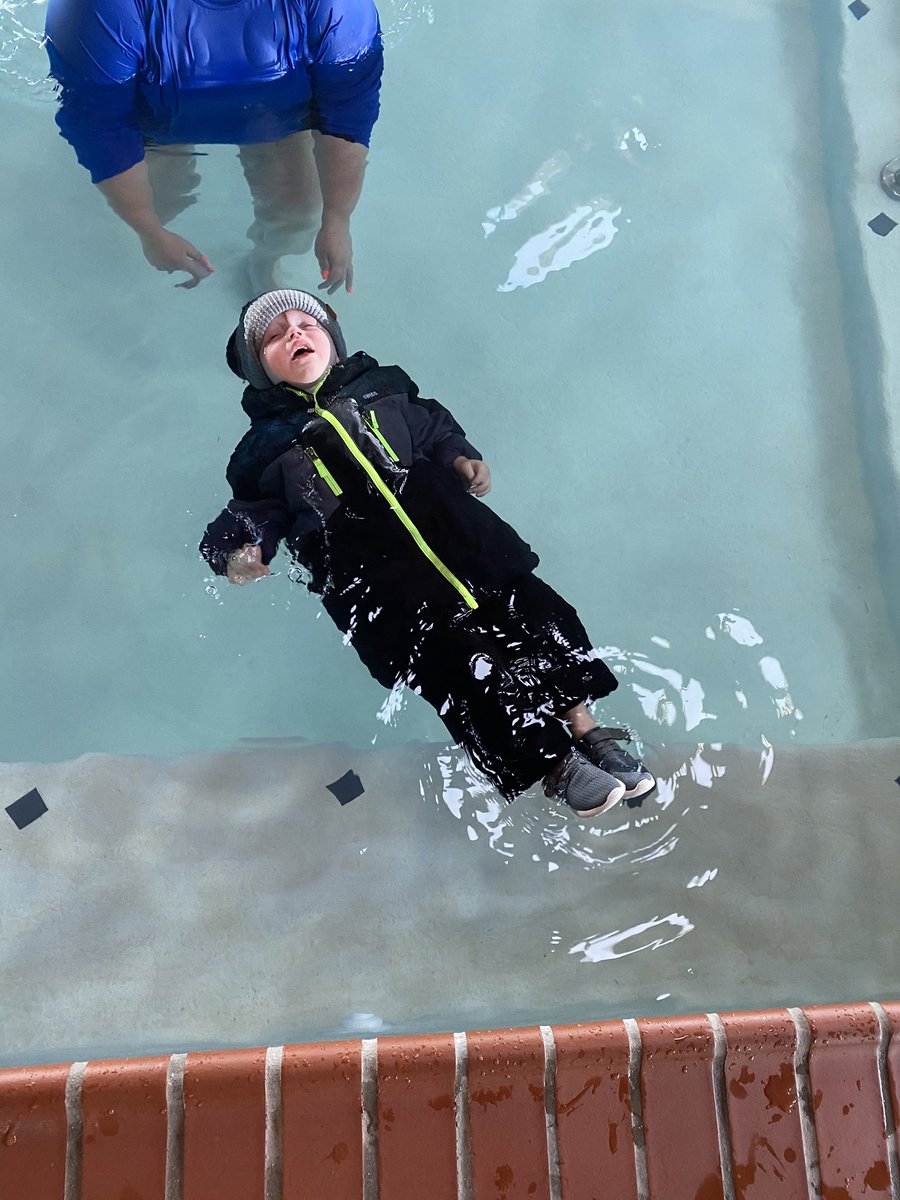 My nephew had to wear this to graduate swimming lessons HAHAHA