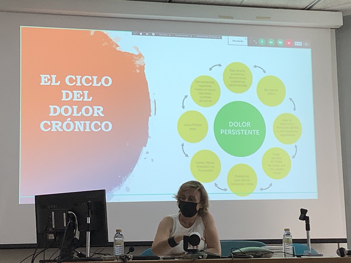 CaroMariangeles's tweet photo. El ciclo del #dolor crónico ⁦@BeaML71⁩, fundamental el abordaje multidisciplinar para su óptimo diagnóstico y tratamiento, empezando en los especialistas en Atención Primaria #pacientes #UNI2 #Juntosduelemenos #sindolorponiente https://t.co/lf7wpP6TqI