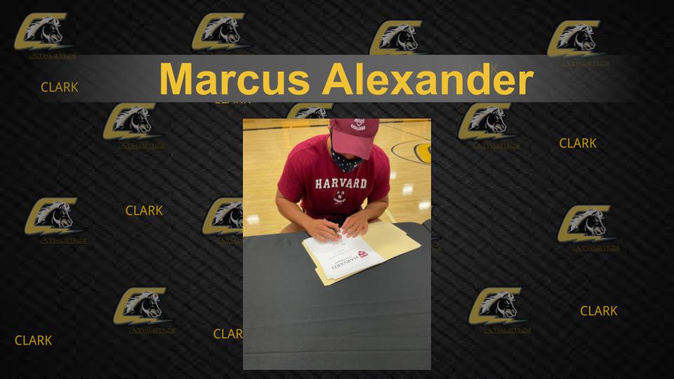 Clark High School would like to congratulate Marcus Alexander for signing a scholarship and continuing his education at Harvard University! Congratulations Marcus! Go Chargers! <a href="/ClarkChargers/">Ed W. Clark HS</a> <a href="/athletics_clark/">Clark High School Athletics</a> <a href="/Harvard/">Harvard University</a>