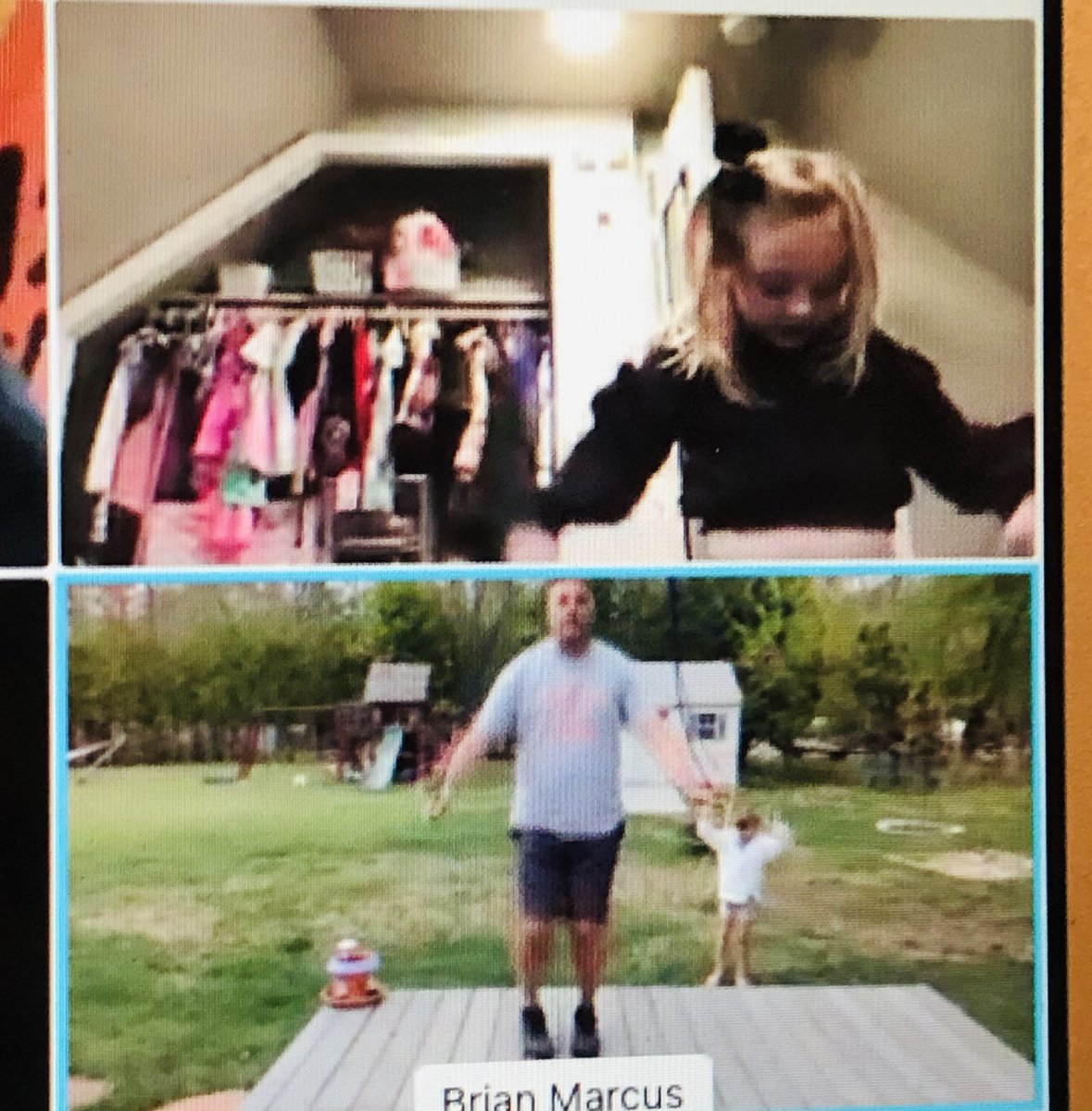 Thanks to <a href="/LEASSN/">Linden Ed Assn.</a> and <a href="/NJEA/">NJEA</a> FAST the School #9 PBSIS Committee hosted a  "Seat to Sweat Session" Spring Webex Virtual Event for all of their Pre-K and K students to model the donated Outdoor Activity Packs. 
@LindenSchoolsNJ @LindenSupe