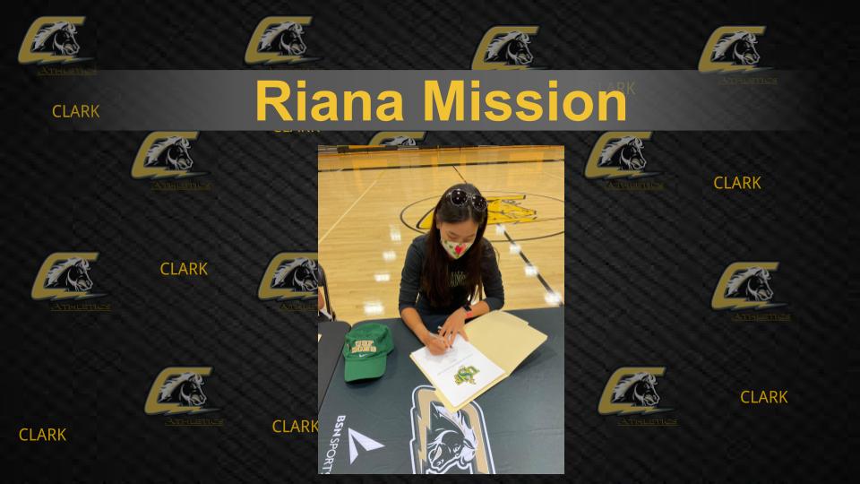 Clark High School would like to congratulate Riana Mission for signing a scholarship and continuing her education at the University of San Francisco! Congratulations Riana! Go Chargers! <a href="/ClarkChargers/">Ed W. Clark HS</a> <a href="/athletics_clark/">Clark High School Athletics</a> <a href="/usfca/">University of San Francisco</a>