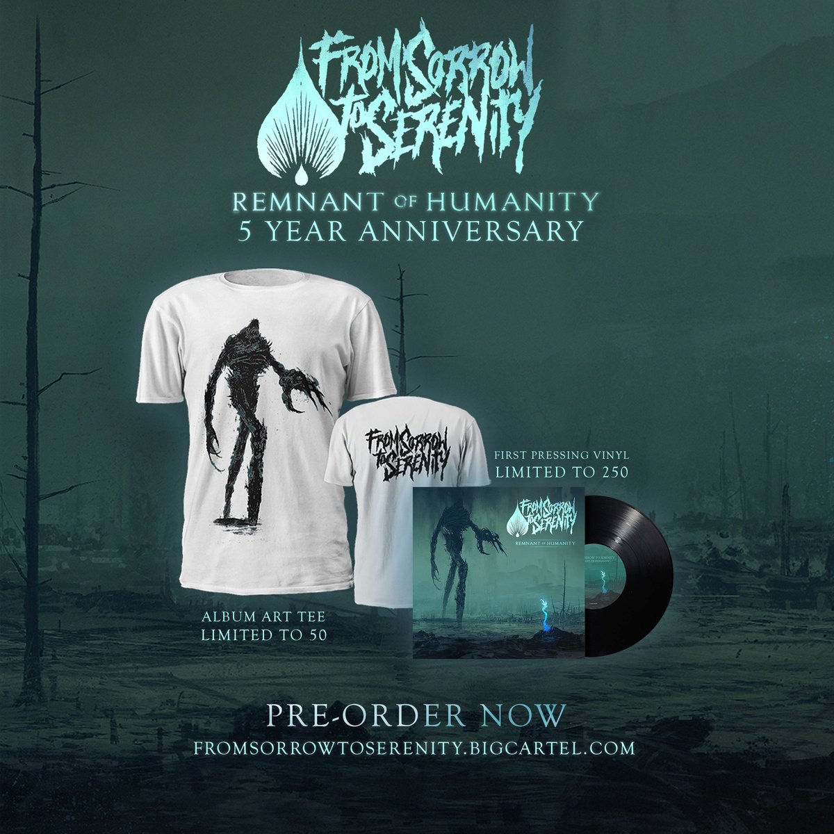 '𝗥𝗘𝗠𝗡𝗔𝗡𝗧 𝗢𝗙 𝗛𝗨𝗠𝗔𝗡𝗜𝗧𝗬' / 𝟱 𝗬𝗘𝗔𝗥 𝗔𝗡𝗡𝗜𝗩𝗘𝗥𝗦𝗔𝗥𝗬

Available to pre-order now at:
fanlink.to/fsts_merch

Worldwide shipping available / Limited first pressing vinyl &amp; only 50 t-shirts

With special thanks to <a href="/thankumetal/">paul masters</a> 🖤