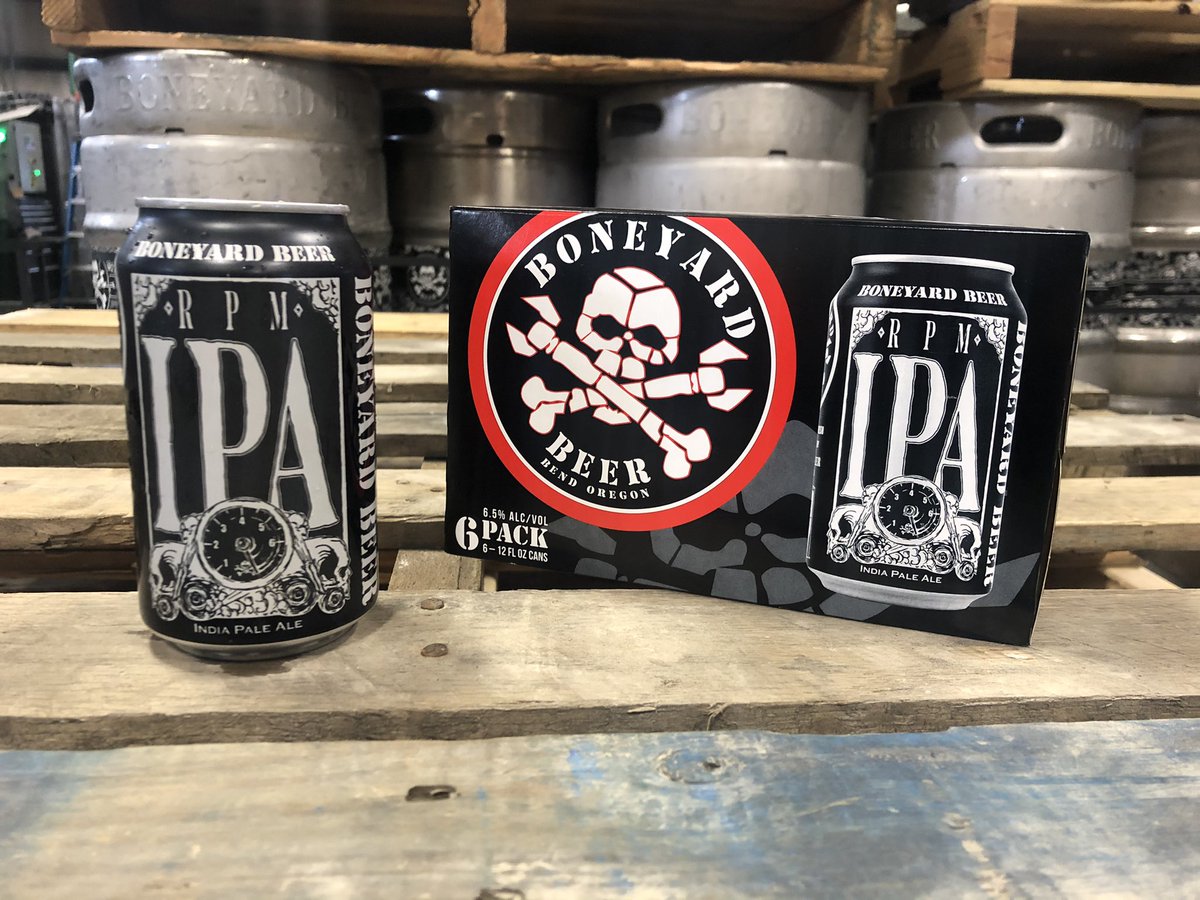BoneyardBeer's tweet photo. NEW PACKAGING ALERT! Keep your eyes out for these badass 6-pack boxes hitting the shelves over the next few months. #letitbeknown #boneyardbeer #rpmipa #inbend https://t.co/z9Ehlwjnjx