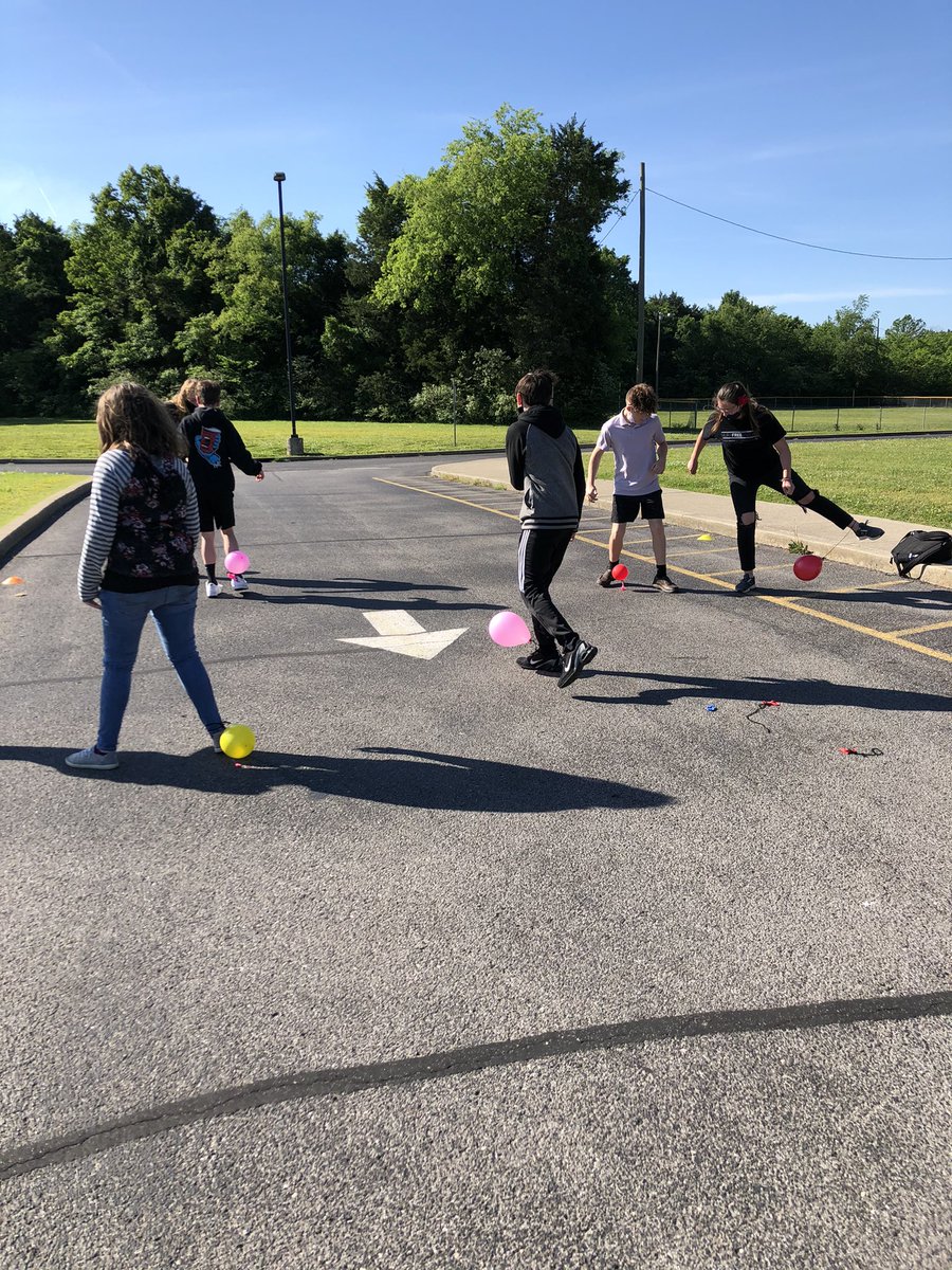 Celebrating 8th graders Hawaiian style! Coconut stomp was a blast! <a href="/kylemnix/">Dr. Kyle Nix</a>