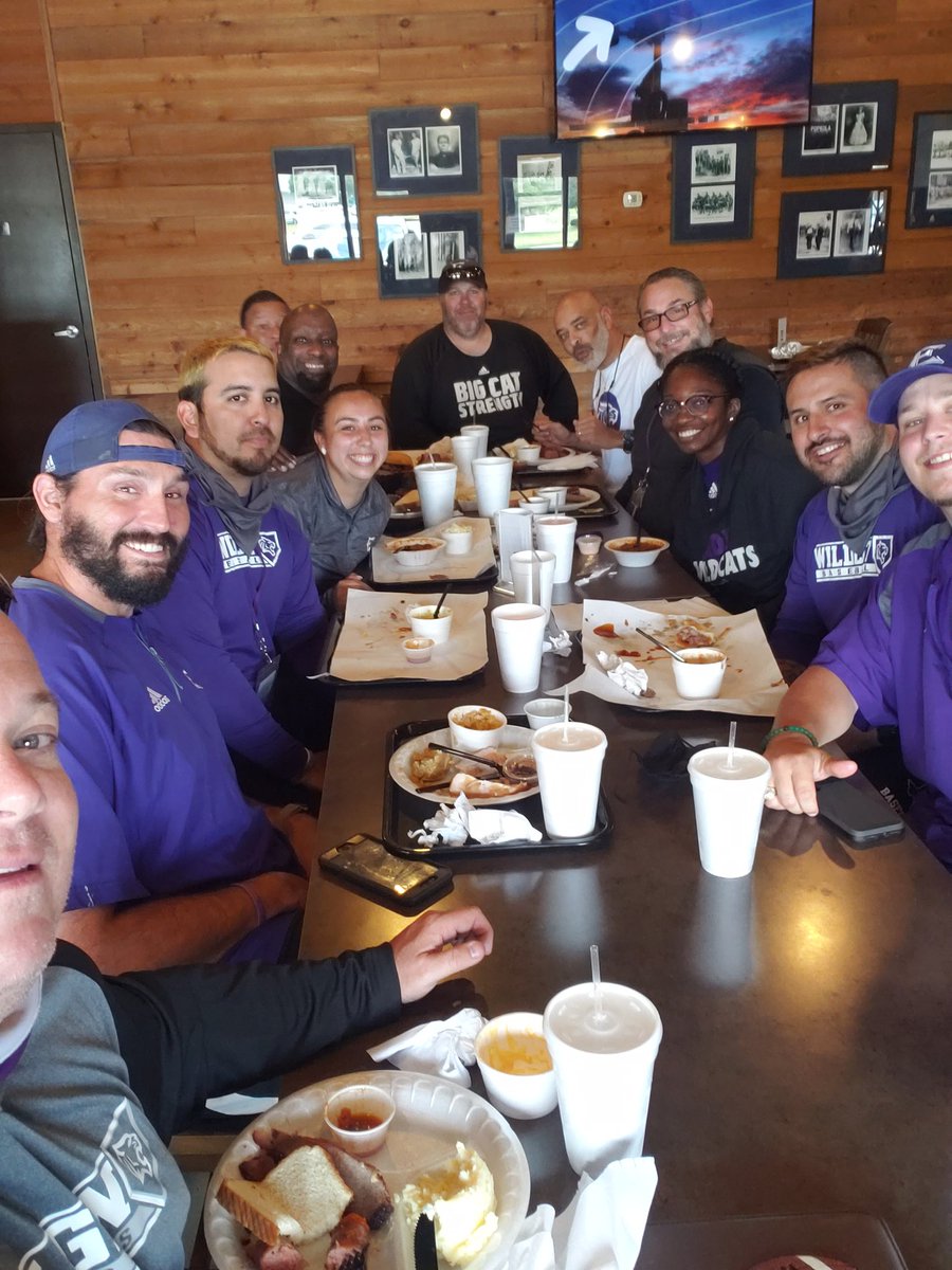 Wildcat coaches staff bonding at <a href="/cuetopia/">Meyer's Sausage</a> today! #ototof #UTD #GoCats
