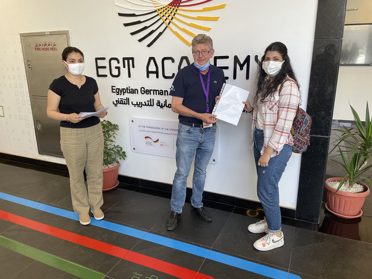 EGTAcademy's tweet photo. Today we celebrate 17 of EGT Academy’s students for receiving their certificates in the Power Electronics and Basic Automation programs, and we wish them a bright future.
@giz_gmbh – @Siemens_Energy in Egypt
#CompetentForTheFuture
#EGTAcademy https://t.co/cuf1nEh83n