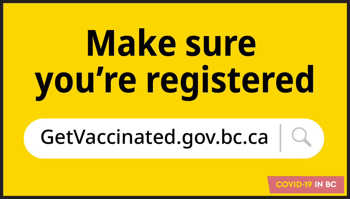 BCGovNews's tweet photo. Did you get your first dose at a pharmacy or before the provincial "Get Vaccinated" system launched in April? Register now to make sure you get your second dose. If in doubt, register at https://t.co/dUSFU06uDf or call 1-833-838-2323. #CovidBC https://t.co/ahRRjIiaSA