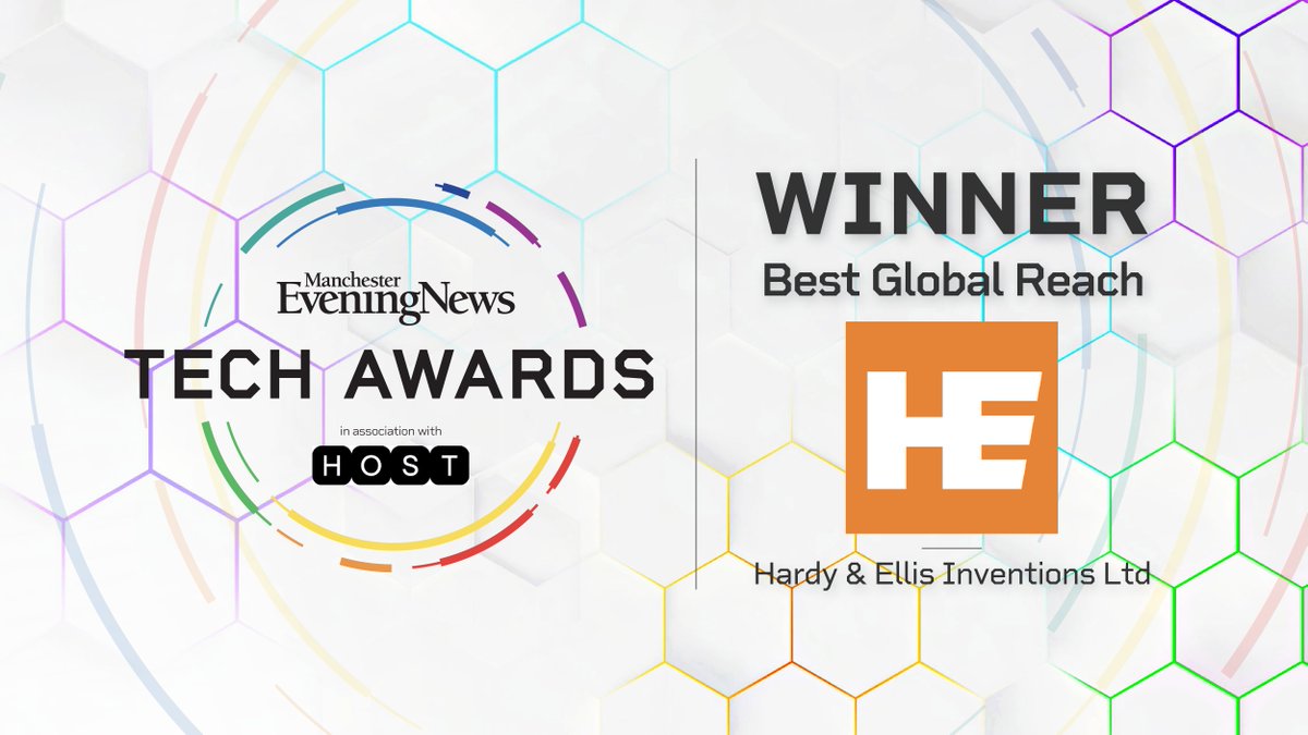 MENBusinessDesk's tweet photo. Our next award is for Best Global Reach, sponsored by @CyberCentreGM

And the winner is inventor of digital innovations @HEInventions 

Congratulations to the team!

#MENtechawards

@MEN_TechAwards @HOSTSalford @IN40Group @AmazonUK @ApexCompLTD @InYourArea_UK @EY_UKI 

#sponsored https://t.co/6U6mSxaYyb