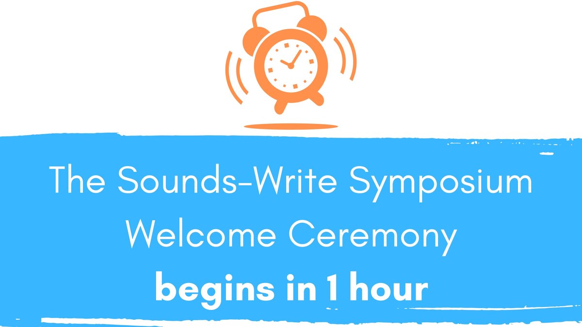 The #soundswritesymposium Welcome Ceremony begins in just 1 hour! We can barely contain our excitement over here 🥳🤩🎉 I'll be talking to  <a href="/AlisonPerrySP/">Alison Perry</a> and <a href="/Naomi_Hinton1/">Naomi Hinton</a> about some Symposium highlights

If you haven't signed up yet, you can do so here: symposium.sounds-write.co.uk