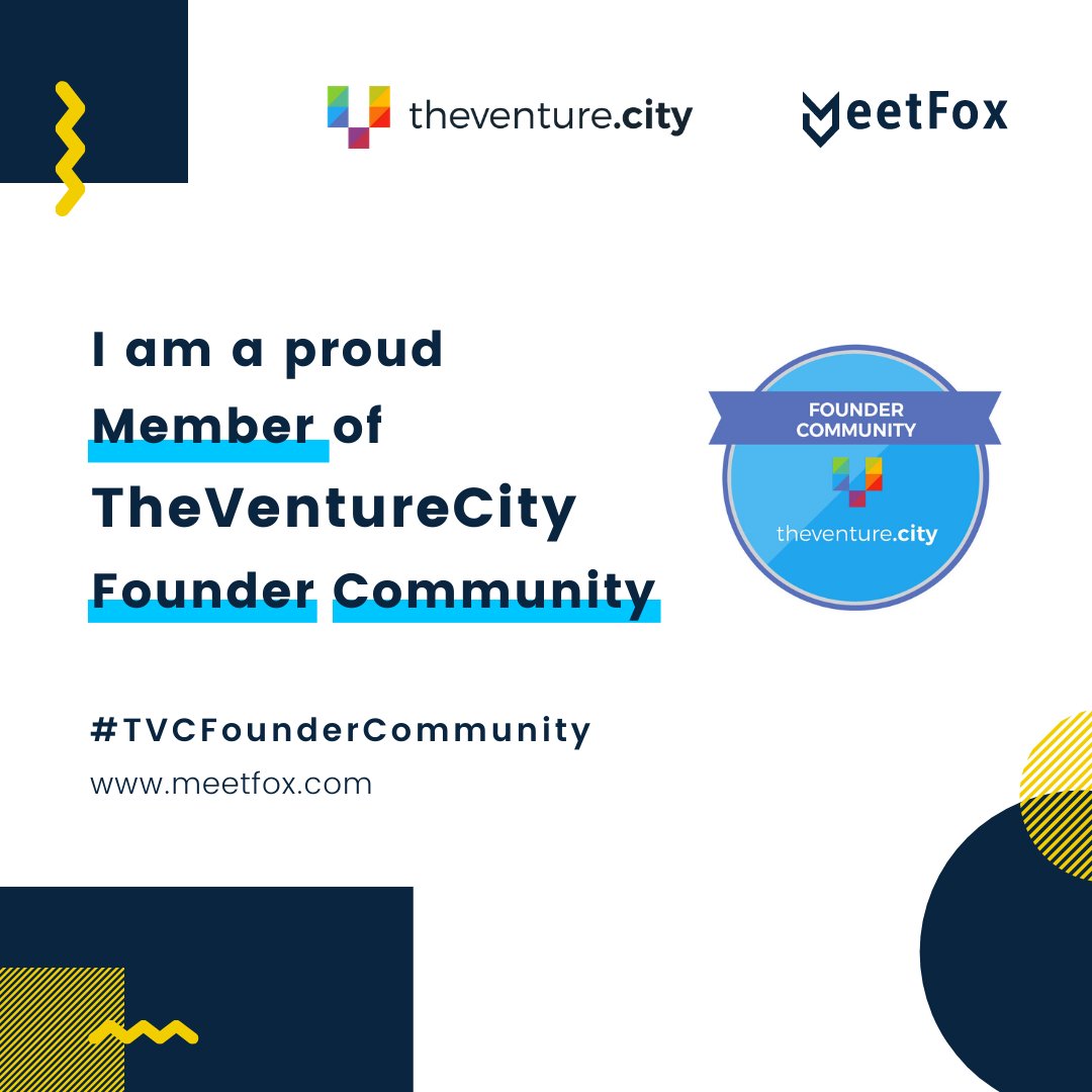 We are super proud to be a part of the TheVentureCity founder community! 
<a href="/TheVentureCity/">TheVentureCity</a> #TVCFounderCommunity ✨