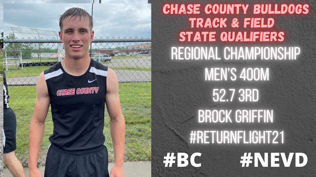 CoachBudke's tweet photo. Brock Griffin runs a PR 52.9 in a downpour to finish 3rd today. #ReturnFlight21 @TheChase_Online @TrackInKansas @EasternKSSports @SEK_Sports https://t.co/CBddwnc5oa