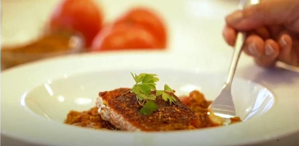We’re not being fishy when we say this Salmon and Cashew Tomato Sauce recipe is good for your health. #MayoClinic #TeachingKitchen is back in the kitchen with Celebrity Chef <a href="/balarneson/">Bal Arneson</a> to teach you how to make this nutrient and flavor packed dish. bit.ly/2S8myTS