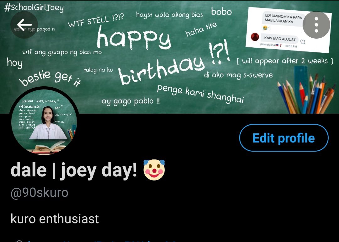 doyflrts's tweet photo. happy birthday joey <3
#JOEYDAY @PURPL3PABLO
#SchoolGirlJoeyDebut https://t.co/HHyPZM9zB5