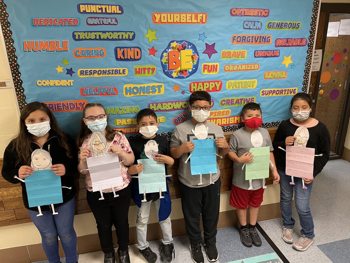 For our final story of 3rd grade (A New Team of Heroes), we focused on character traits. After reading our story they had to come up with character traits of a hero and created their person to go with it! <a href="/IrvingElementa1/">Irving Elementary USD 259</a> #WPSProud #IrvingShines