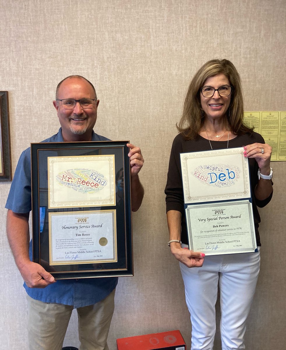 LFMSBears's tweet photo. Congrats to Principal Reece and Office Manager Deb Powers for receiving a PTA Honorary Service Award! 

Two incredible people who have lead us through a challenging year! https://t.co/WmDj4RWKkf