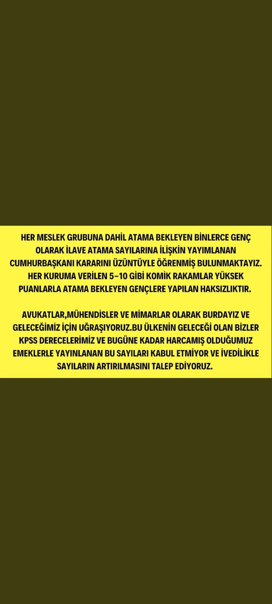 Faruk12578's tweet image. CB atama izinlerinde söz verildiği gibi Hazine avukatı alınacağına dair bir izlenim edinemedik. Çünkü Hazine ve Maliye Bakanlığı için sadece 11 kadroya izin verilmiş. Kadroyu artırın. @lutfielvan @RTErdogan @fuatoktay ,@HMBakanligi
SnCbİzin VarKadroAz