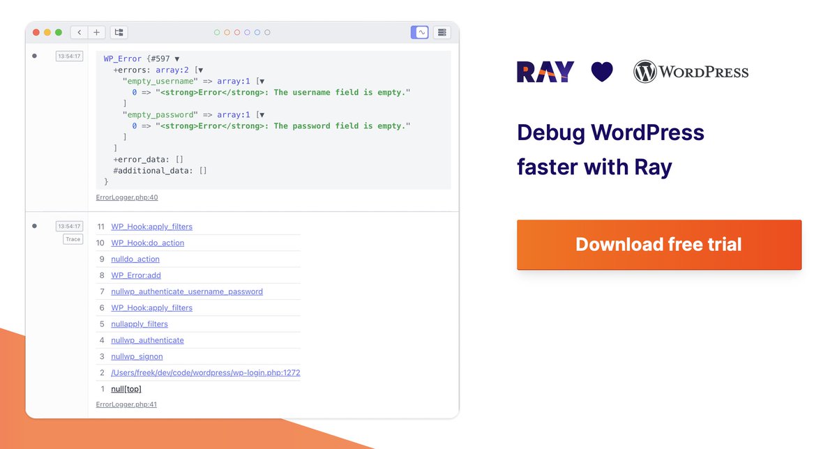freekmurze's tweet image. ⚡️ Ray can help debug @wordpress apps faster
myray.app/wordpress

⚙️ You can measure performance, pause code, see queries, mails sent, …

📺 Here’s a demo:
youtube.com/watch?v=BvulR8…

😘 I don’t know many people in the WordPress community, so I highly appreciate RTs if you do!