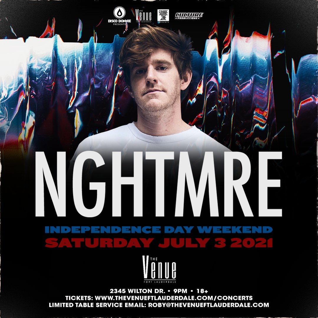 Ready for the dub set of your dreams? <a href="/NGHTMRE/">NGHTMRE</a> is playing the Venue in Fort Lauderdale on July 3rd, tix on sale now: hive.co/l/nghtmre0703
